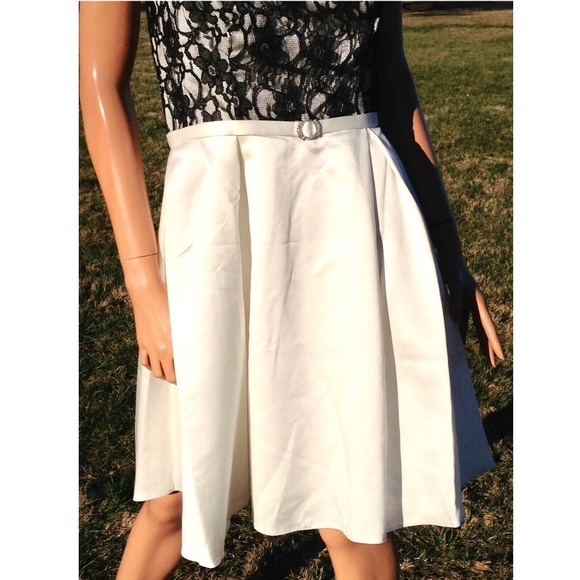 D. Tutura~Gather & Gown* Lace/Satin Mini Bridal Prom Party Dress Blk/Ivory~10 - Picture 3 of 11